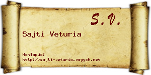 Sajti Veturia névjegykártya